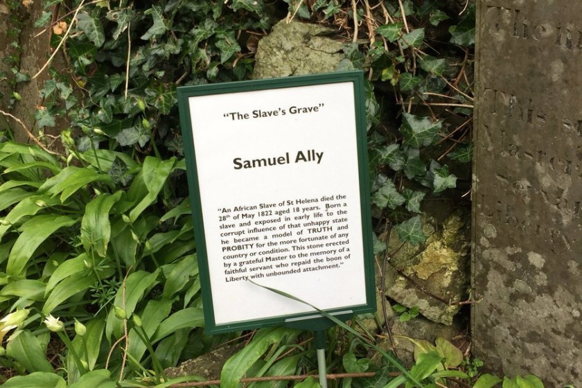 'The Slaveâs Graveâ of Samuel Ally in Kirk Braddan. By Aaron Ibanez - Local Democracy Reporter